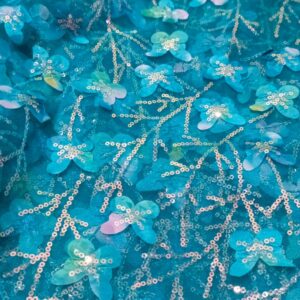 3D net with sequence work Net Shirt – Luxury Unstitched Party Wear Fabric.