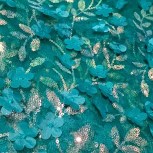 3D net with sequence work Net Shirt – Luxury Unstitched Party Wear Fabric