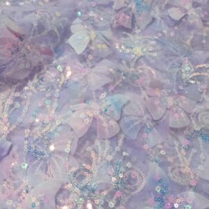 3D net with sequence work Net Shirt – Luxury Unstitched Party Wear Fabric.