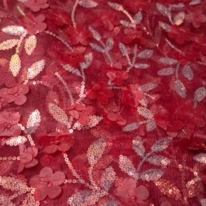 3D net with sequence work Net Shirt – Luxury Unstitched Party Wear Fabric