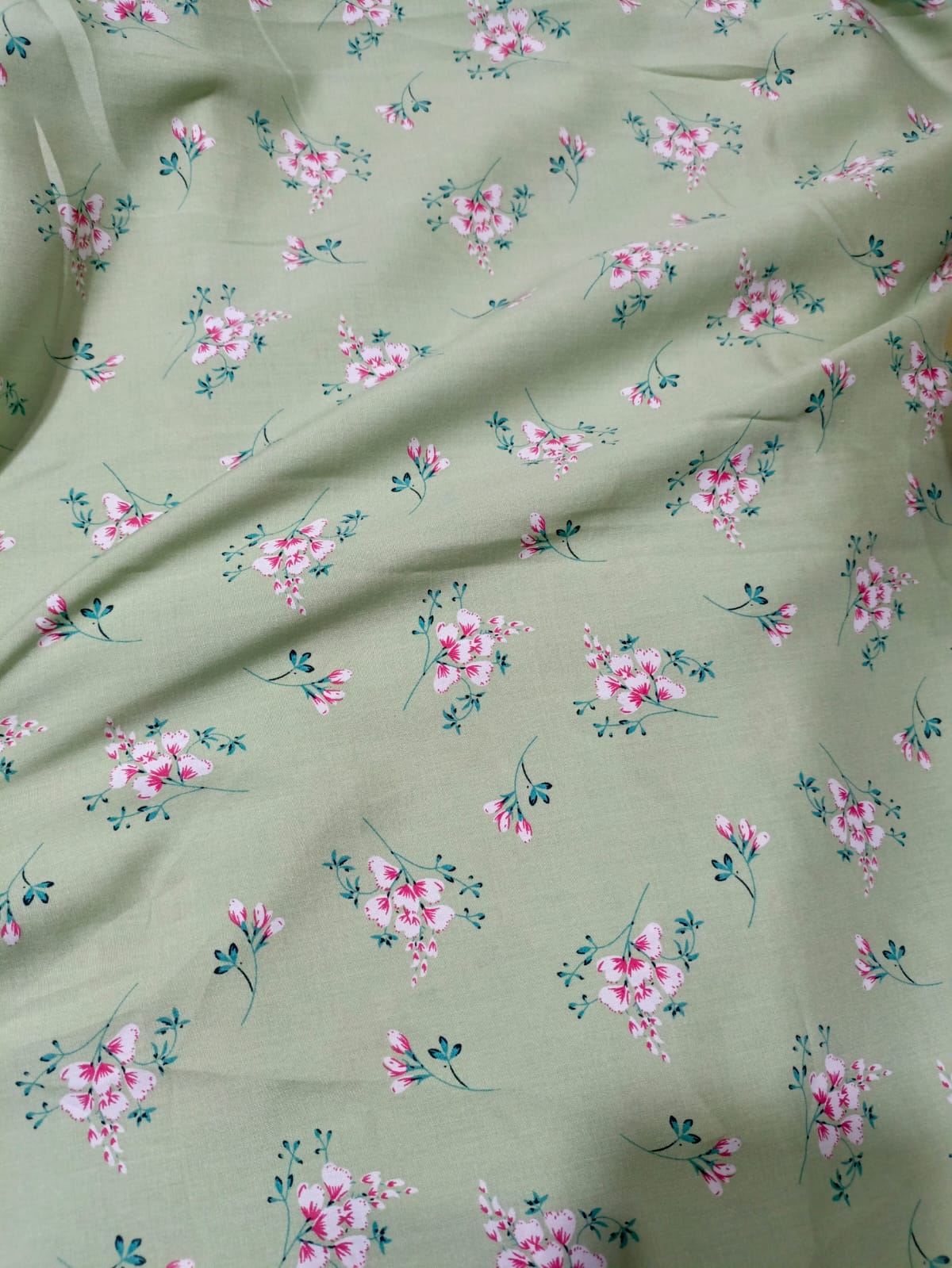 Stone Linen Printed Unstitched Suit – Lightweight & Breathable Fabric