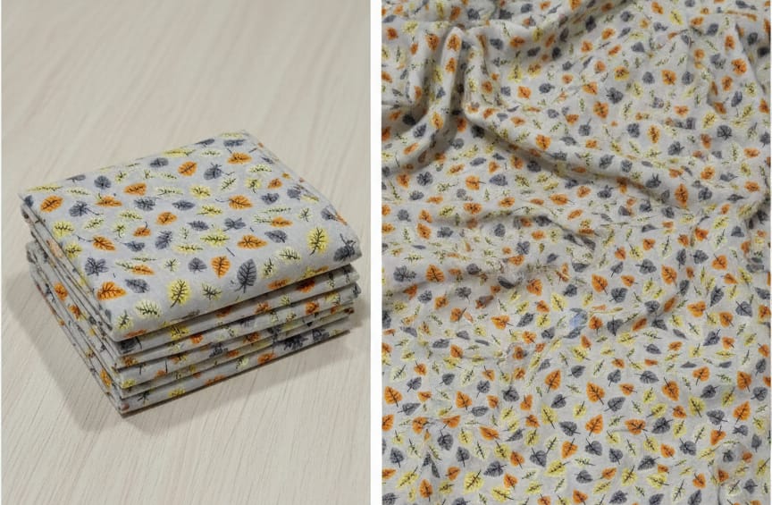 Stone Linen Printed Unstitched Suit – Lightweight & Breathable Fabric - Image 2