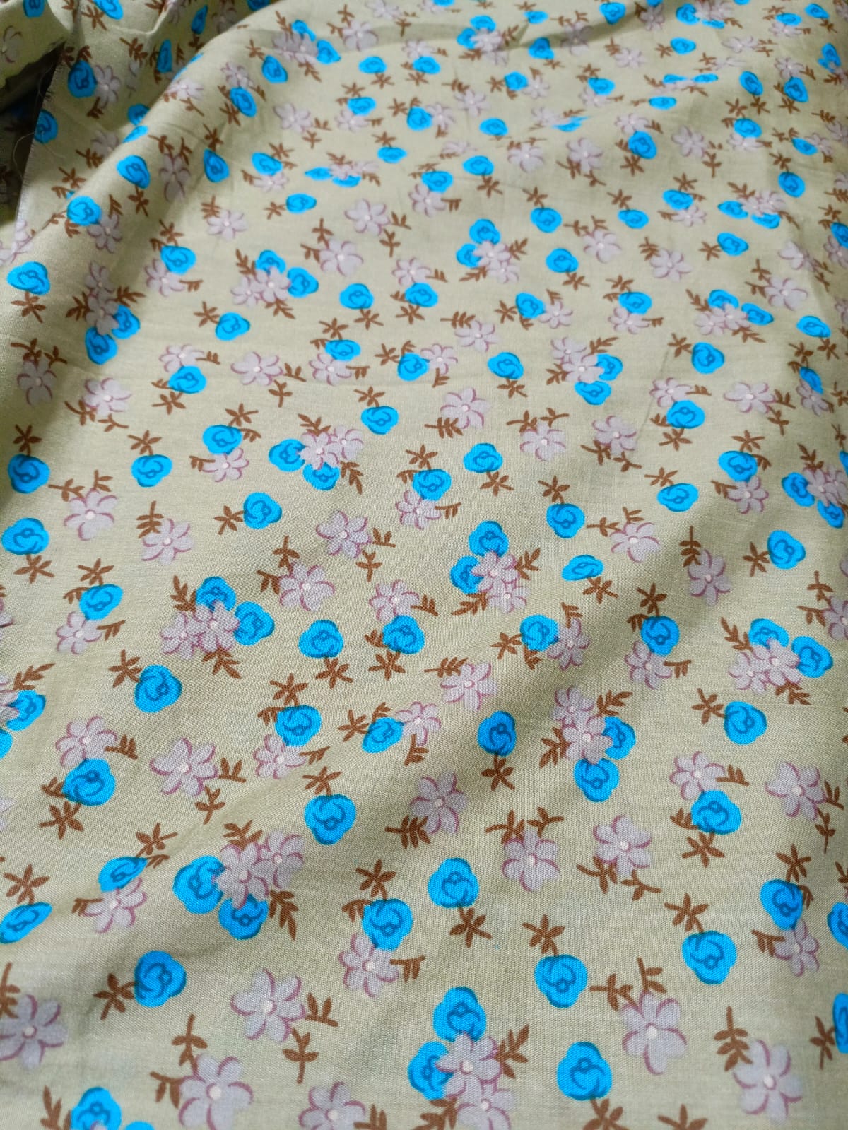 Stone Linen Printed Unstitched Suit – Lightweight & Breathable Fabric