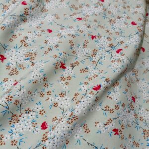 Stone Linen Printed Unstitched Suit – Lightweight & Breathable Fabric