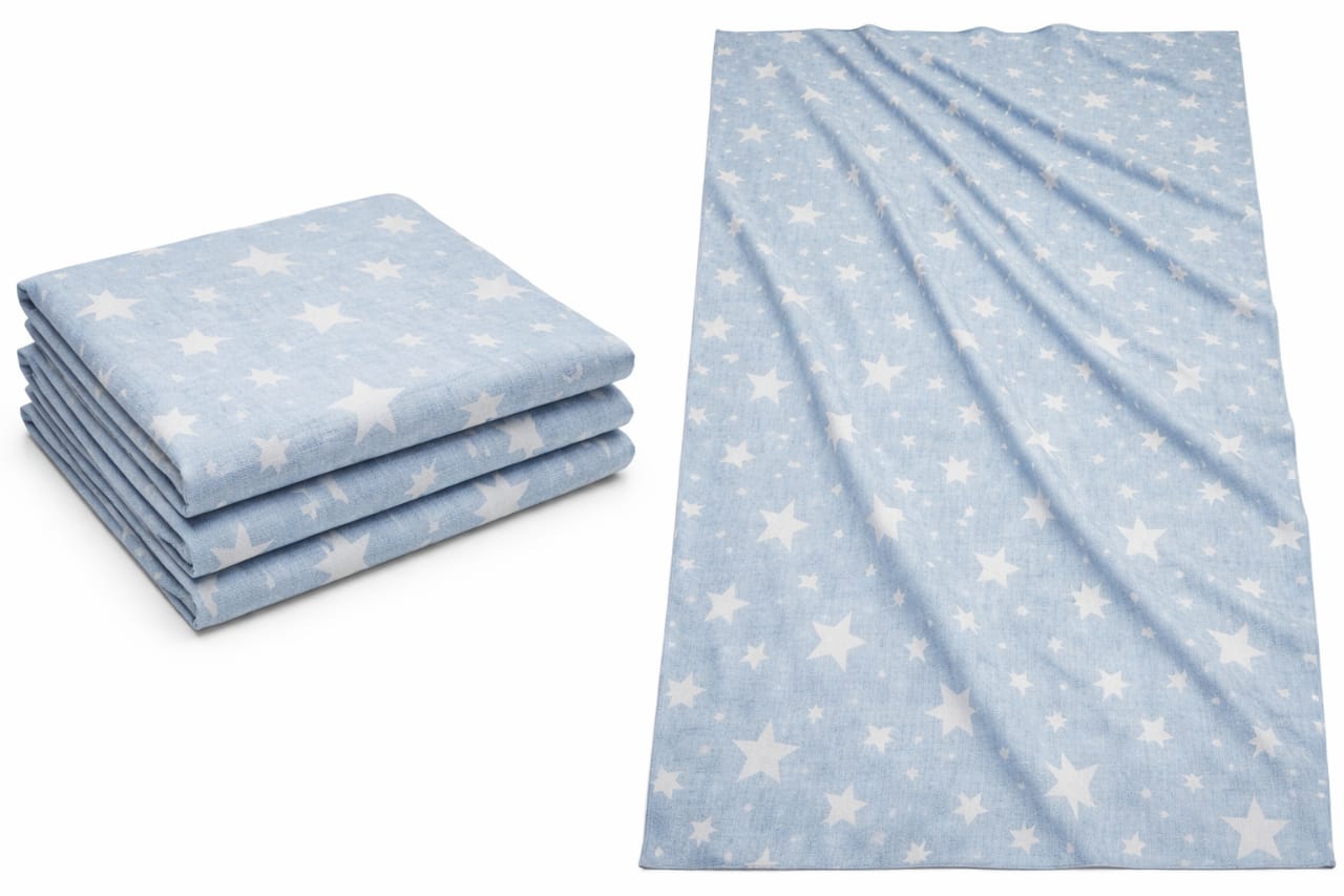 Swiss Lawn Unstitched Suit – Soft Breathable Fabric with Stylish Star Print for Summer Wear - Image 2